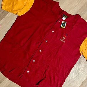 Atlanta 1996 deadstock baseball jersey style cotton button up sz xl